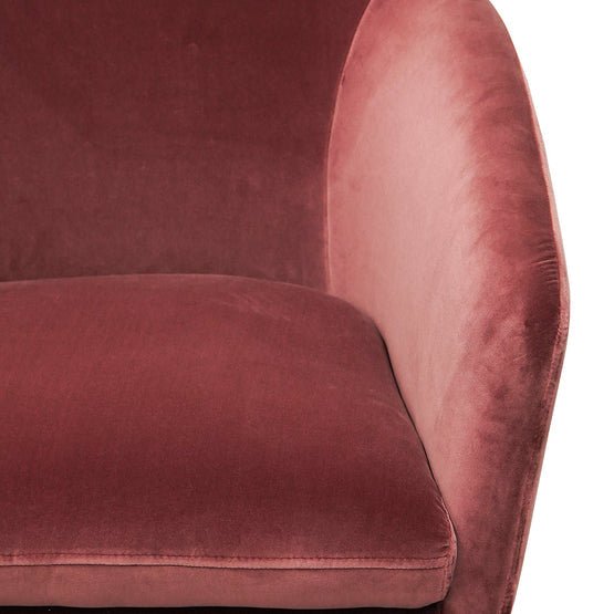 Donna Lounge Chair - Blood Orange Velvet - Armchairs