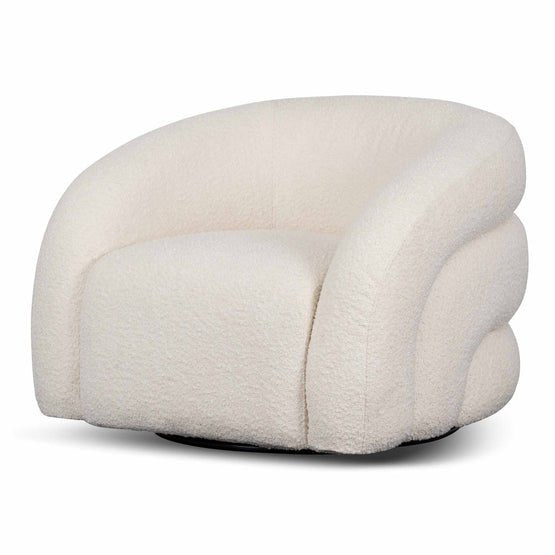 Donovan Armchair - Ivory White Boucle - Armchairs
