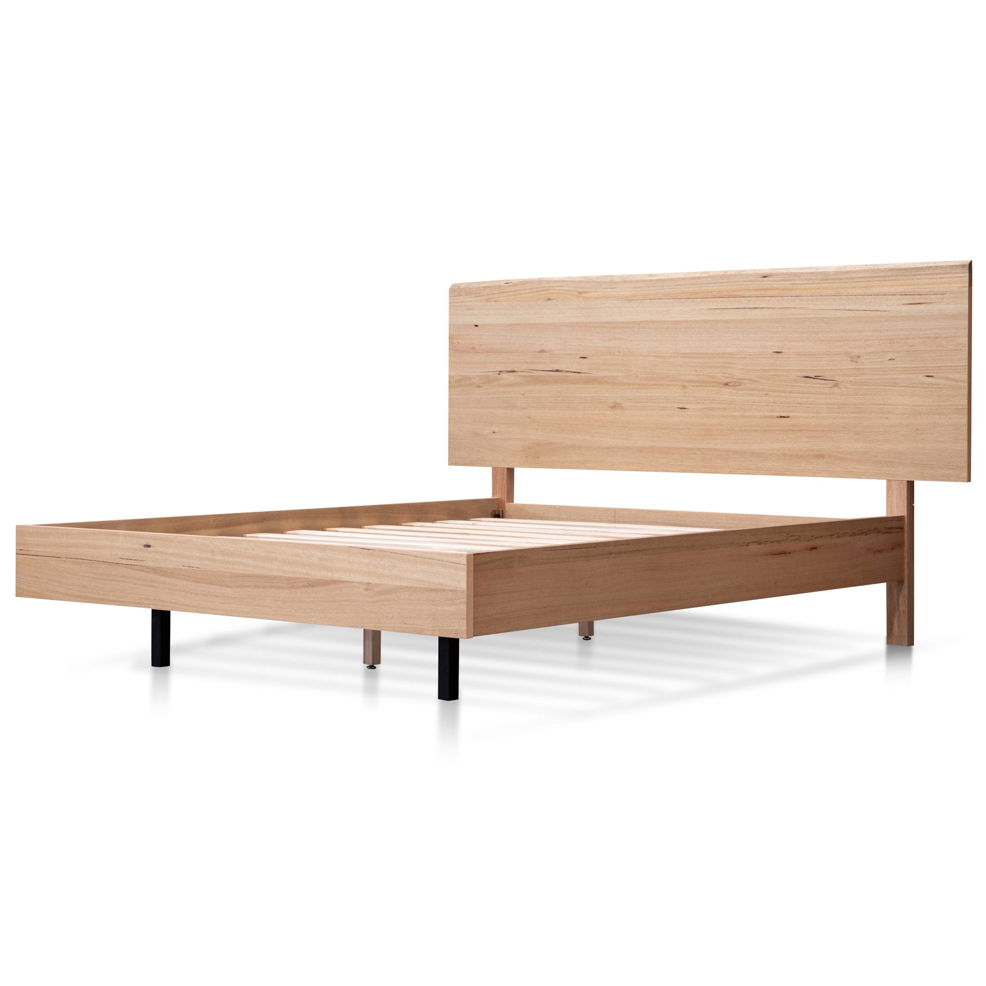Eli Queen Bed Frame - Natural Wood - Beds