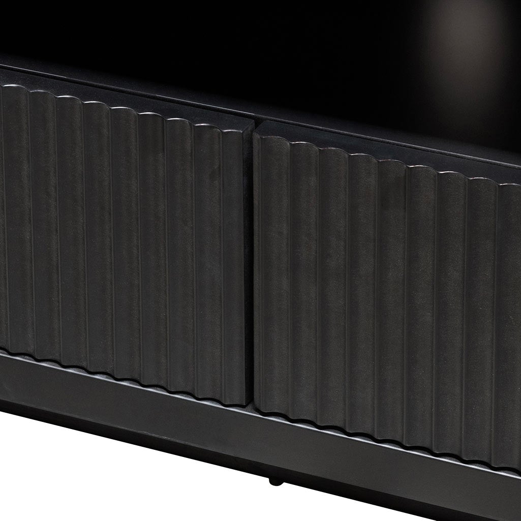 Elise Veneer Top Entertainment TV Stand - Full Black - TV Units