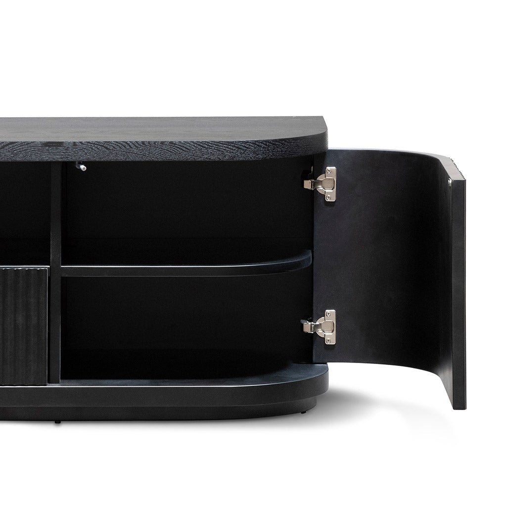 Elise Veneer Top Entertainment TV Stand - Full Black - TV Units