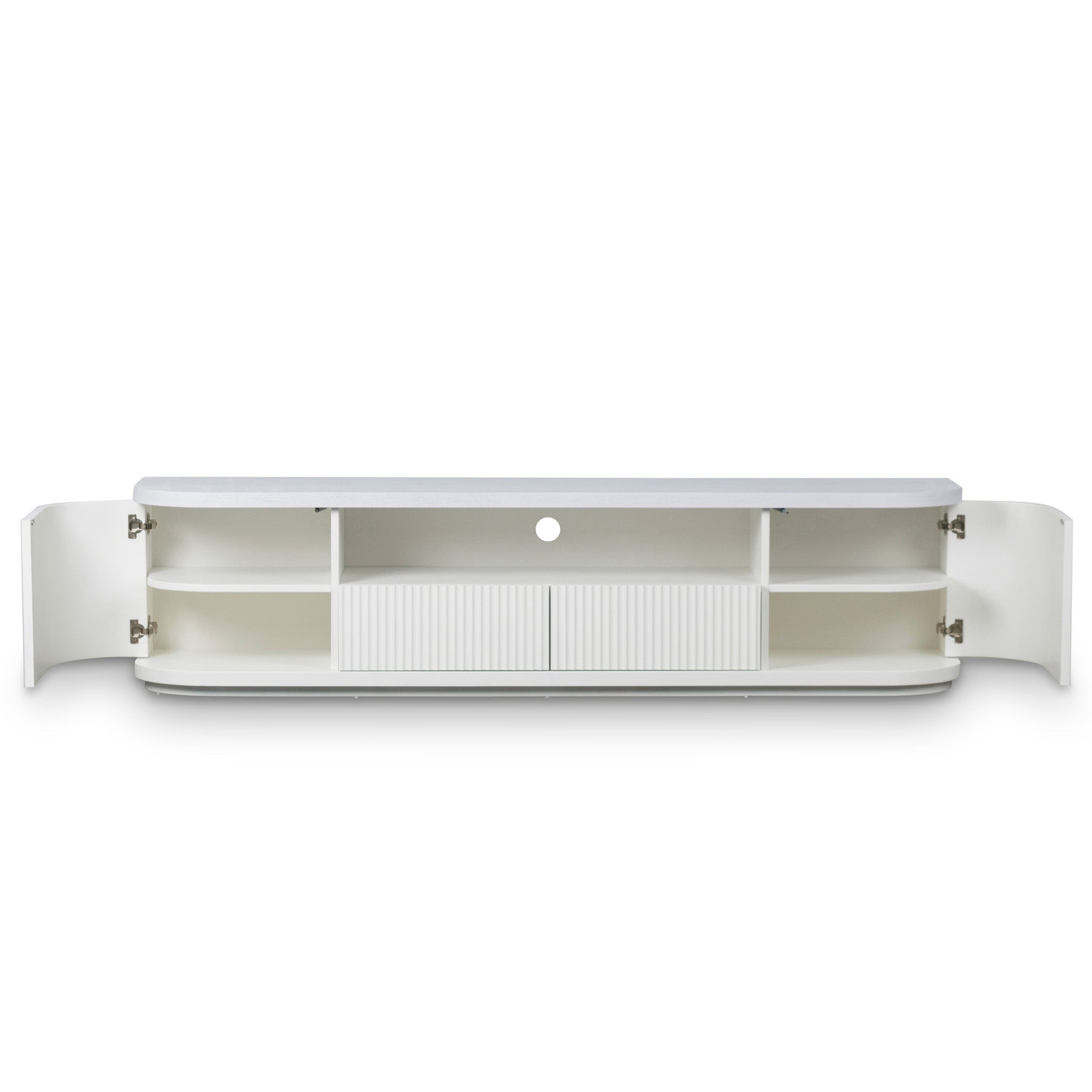 Elise Veneer Top Entertainment TV Stand - Two-Tone White - TV Units