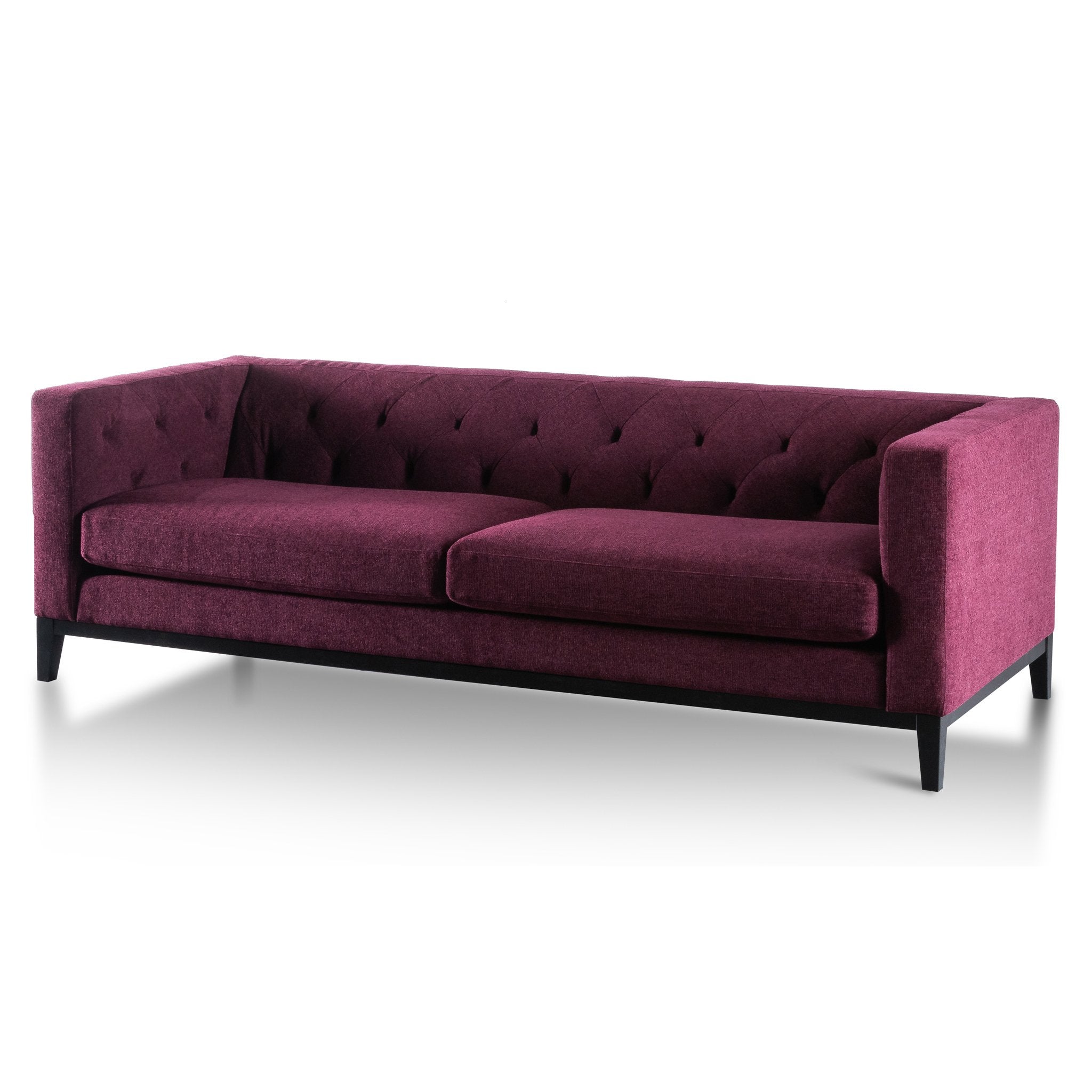 Elizabeth 3S Sofa - Deep Burgundy - Sofas