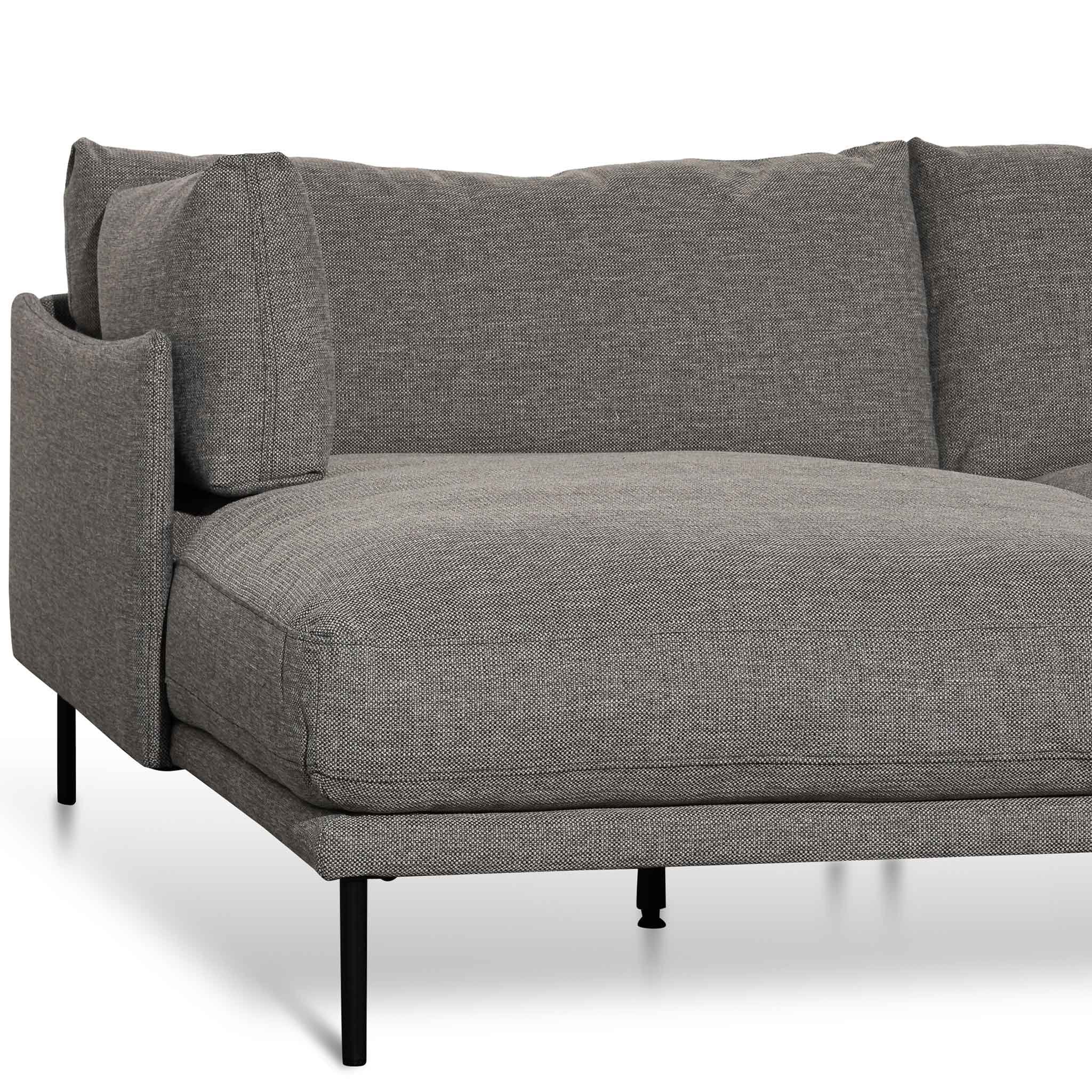 Emilis 4S Left Chaise Sofa - Graphite Grey - Sofas