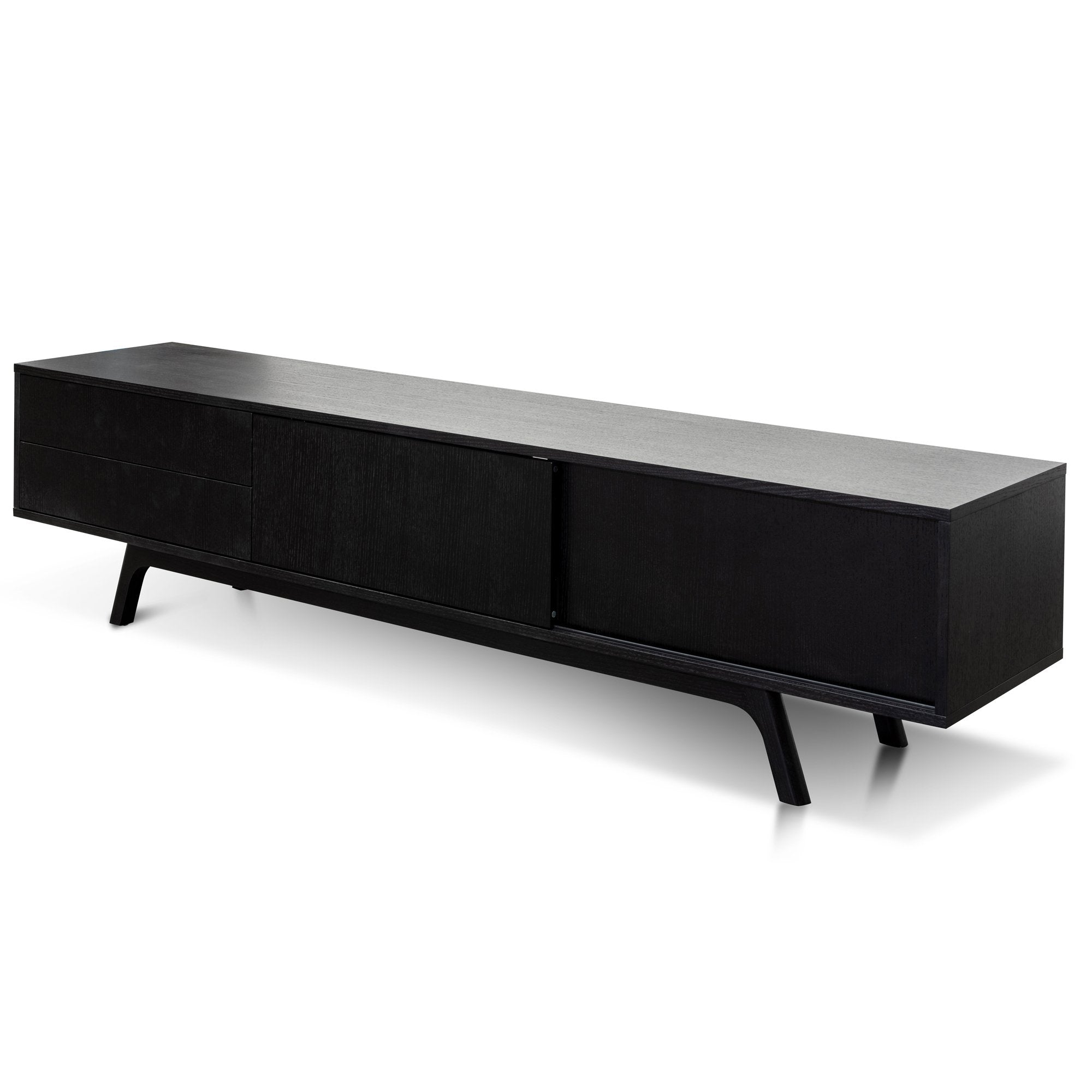 Emma Wooden TV Stand - Full Black - TV Units