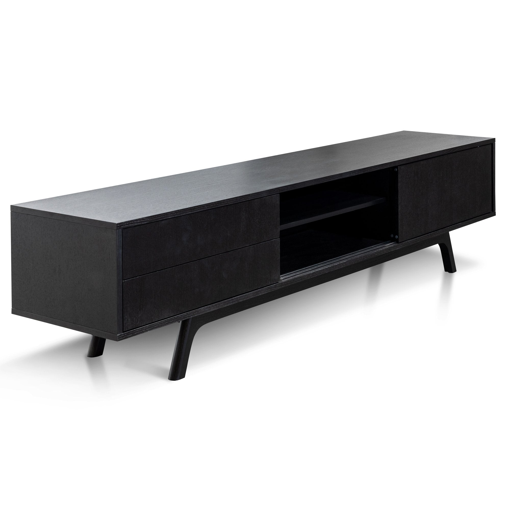 Emma Wooden TV Stand - Full Black - TV Units