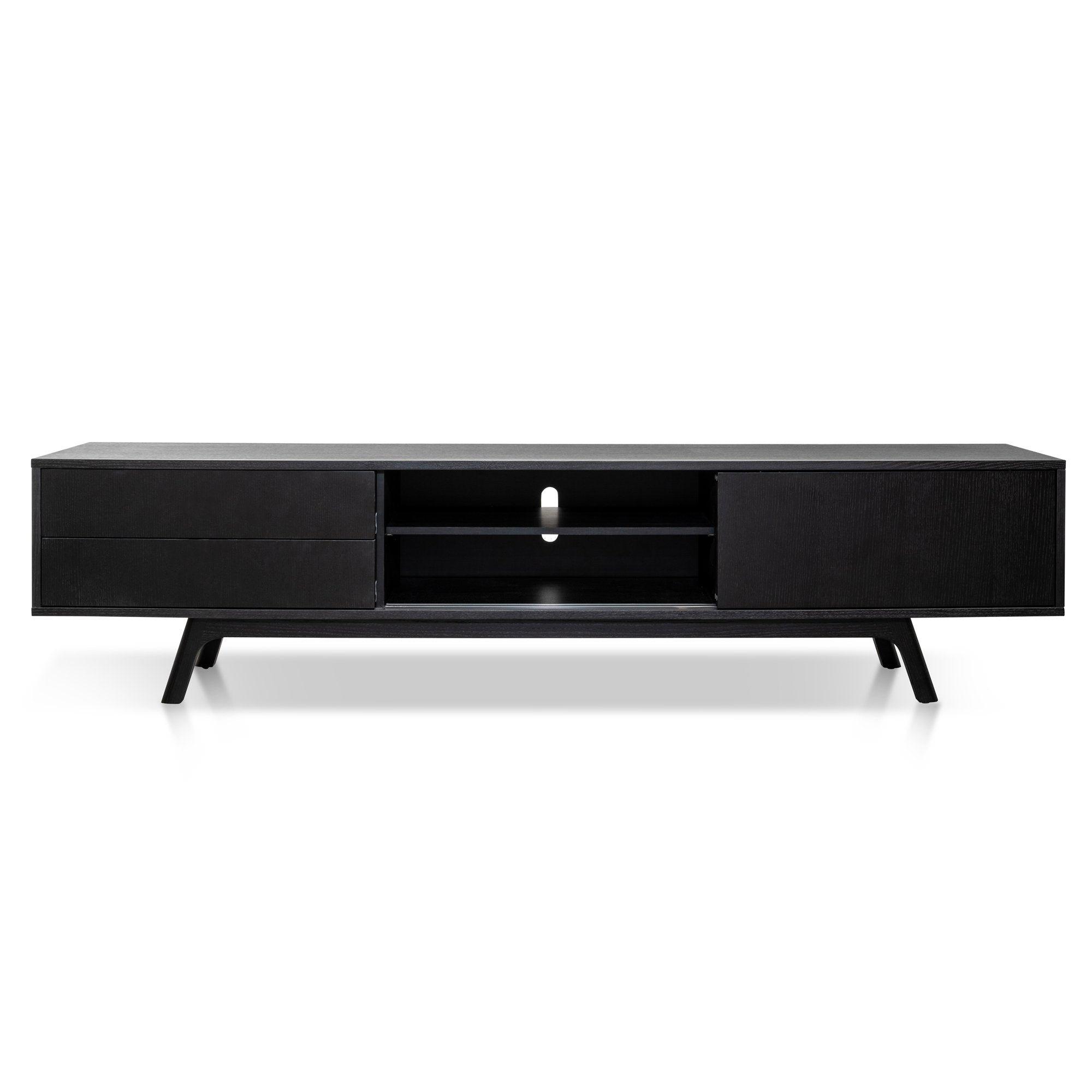 Emma Wooden TV Stand - Full Black - TV Units