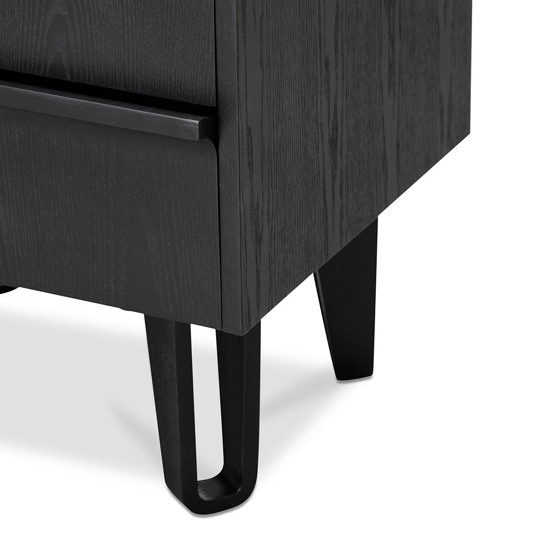 Everest Bedside Table - Full Black - Bedside Tables