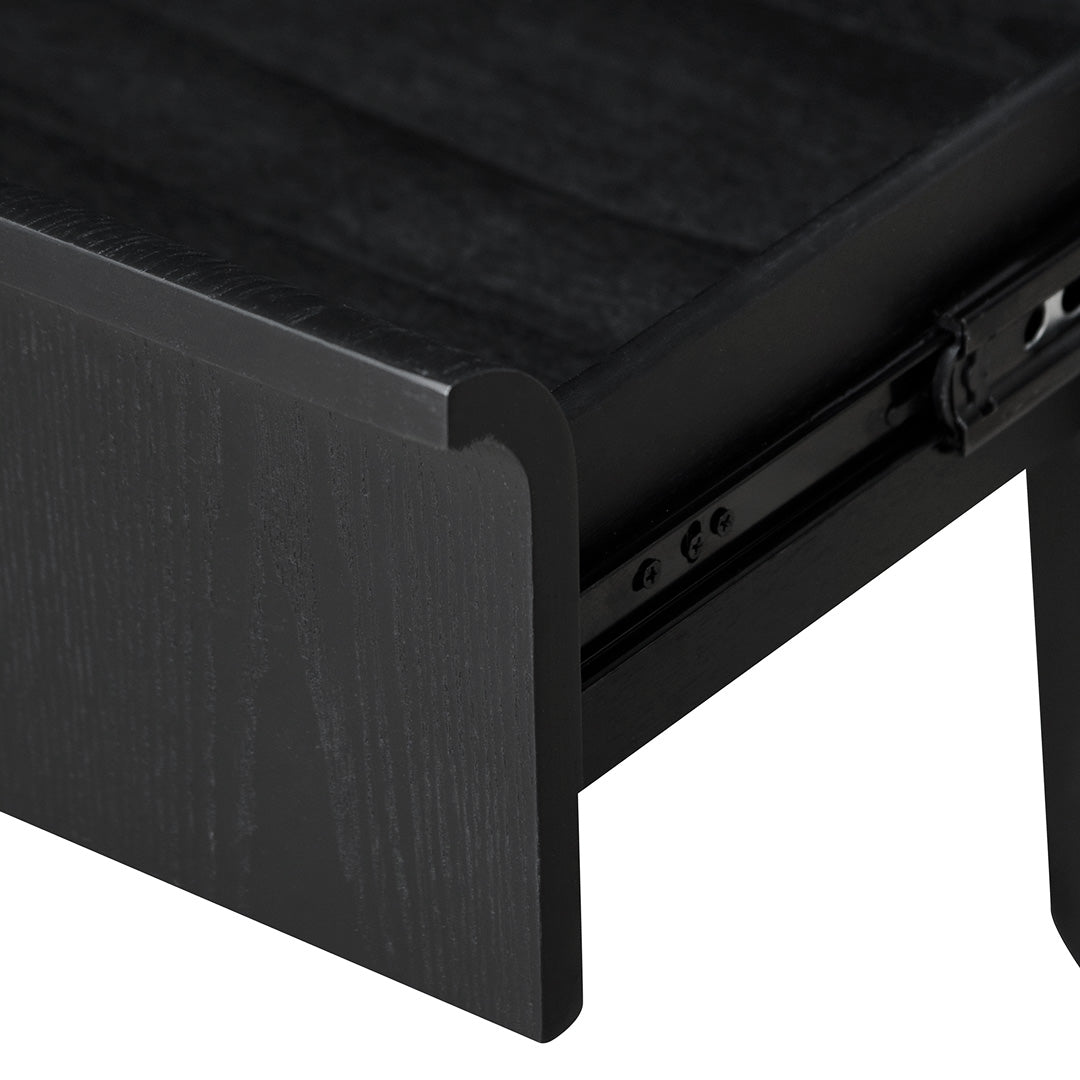 Everest Bedside Table - Full Black - Bedside Tables