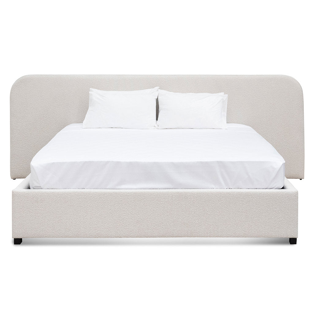 Felix King Bed Frame - Cream White - Beds