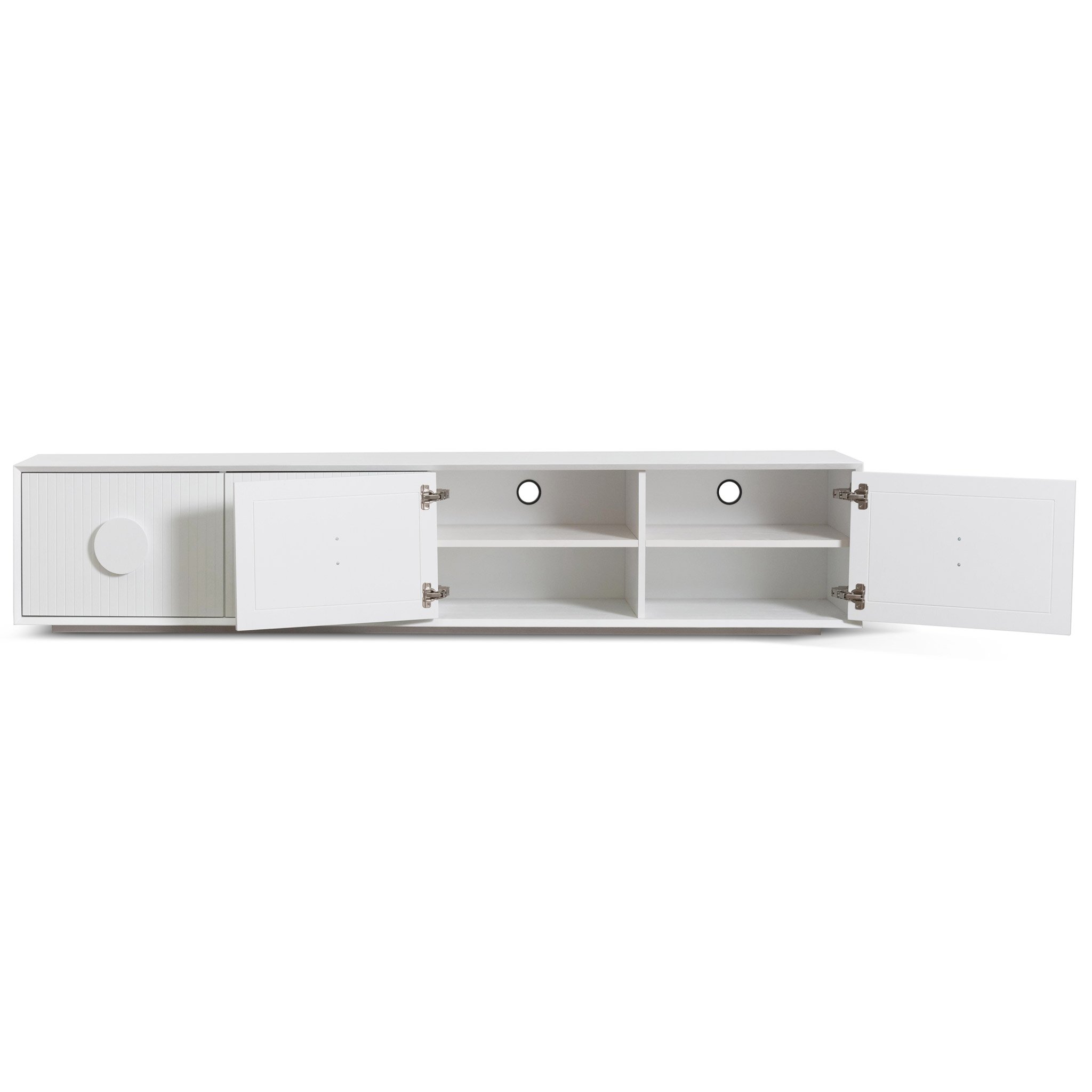 Finn Wooden Entertainment TV Stand - White - TV Units