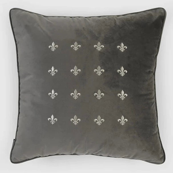 Fleur dilis Pillow Cover , Grey - Pillow Covers
