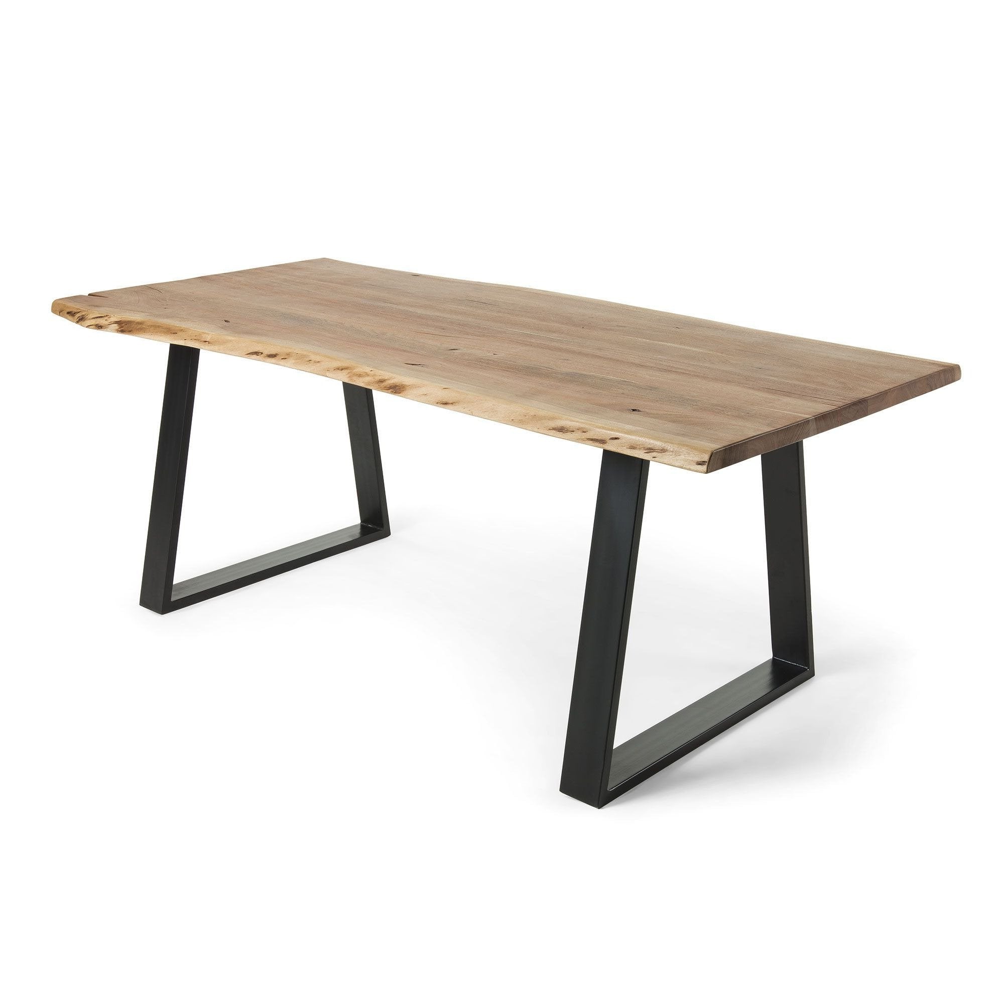 Fono 2m Solid Wattle Timber Dining Table - Natural - Dining Tables