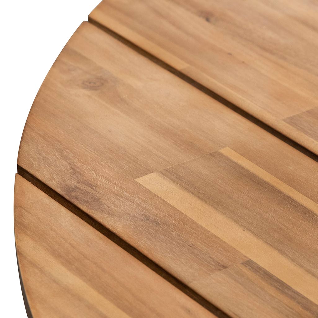 Fredrinn Round Outdoor Dining Table - Natural Light - Dining Tables