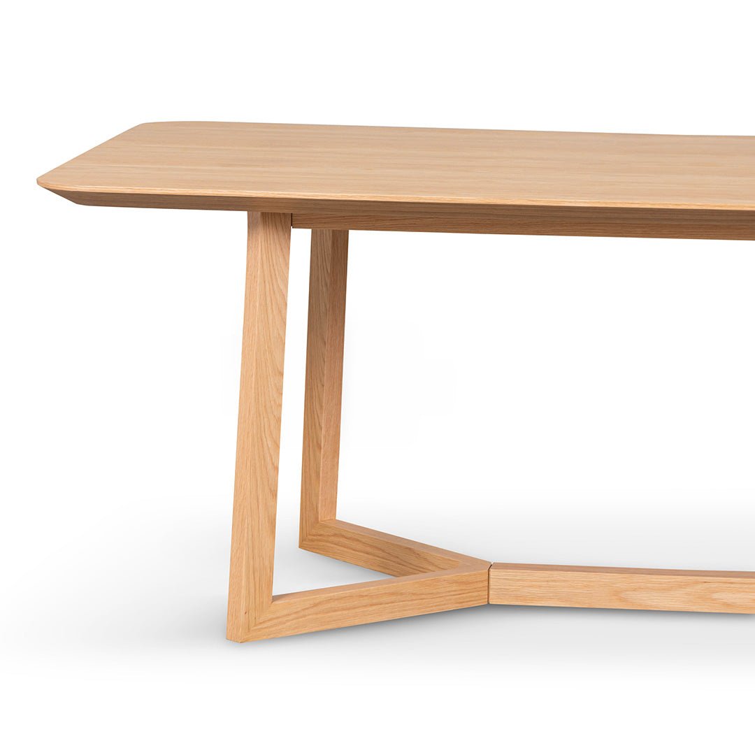 Gian 2.95m Wooden Dining Table - Natural - Dining Tables
