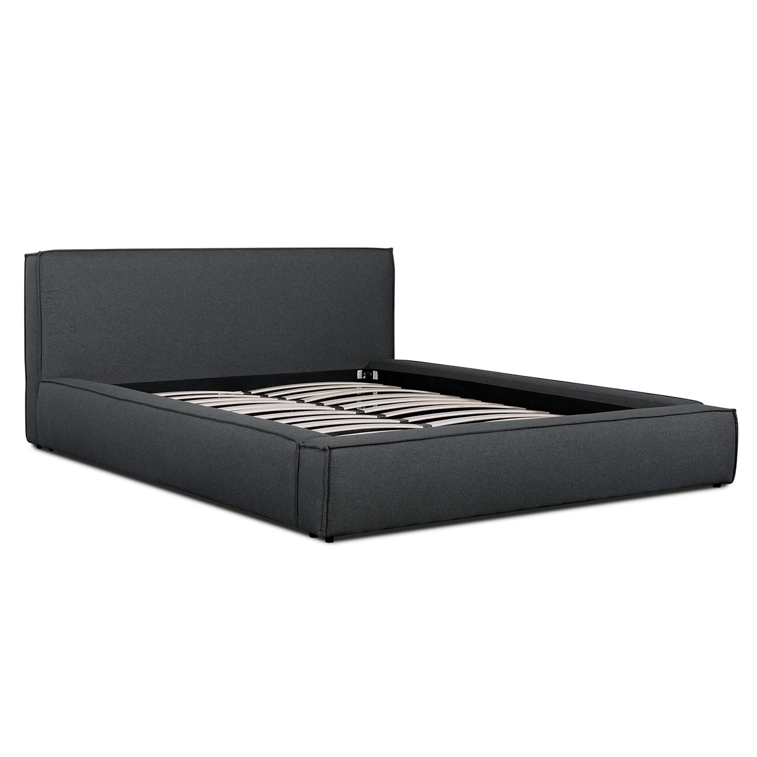 Grace Fabric King Bed Frame - Charcoal Grey - Beds