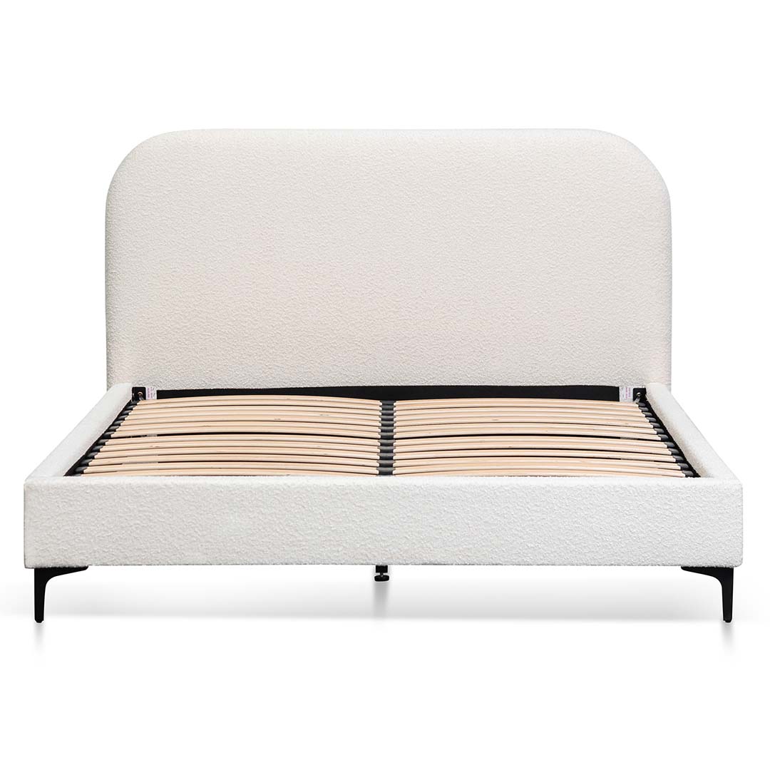 Harper King Bed Frame - Cream Boucle - Beds