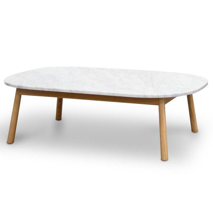 Harper Oval Marble Coffee Table - Coffee Table