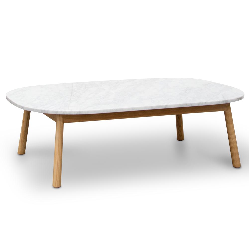 Harper Oval Marble Coffee Table - Coffee Table