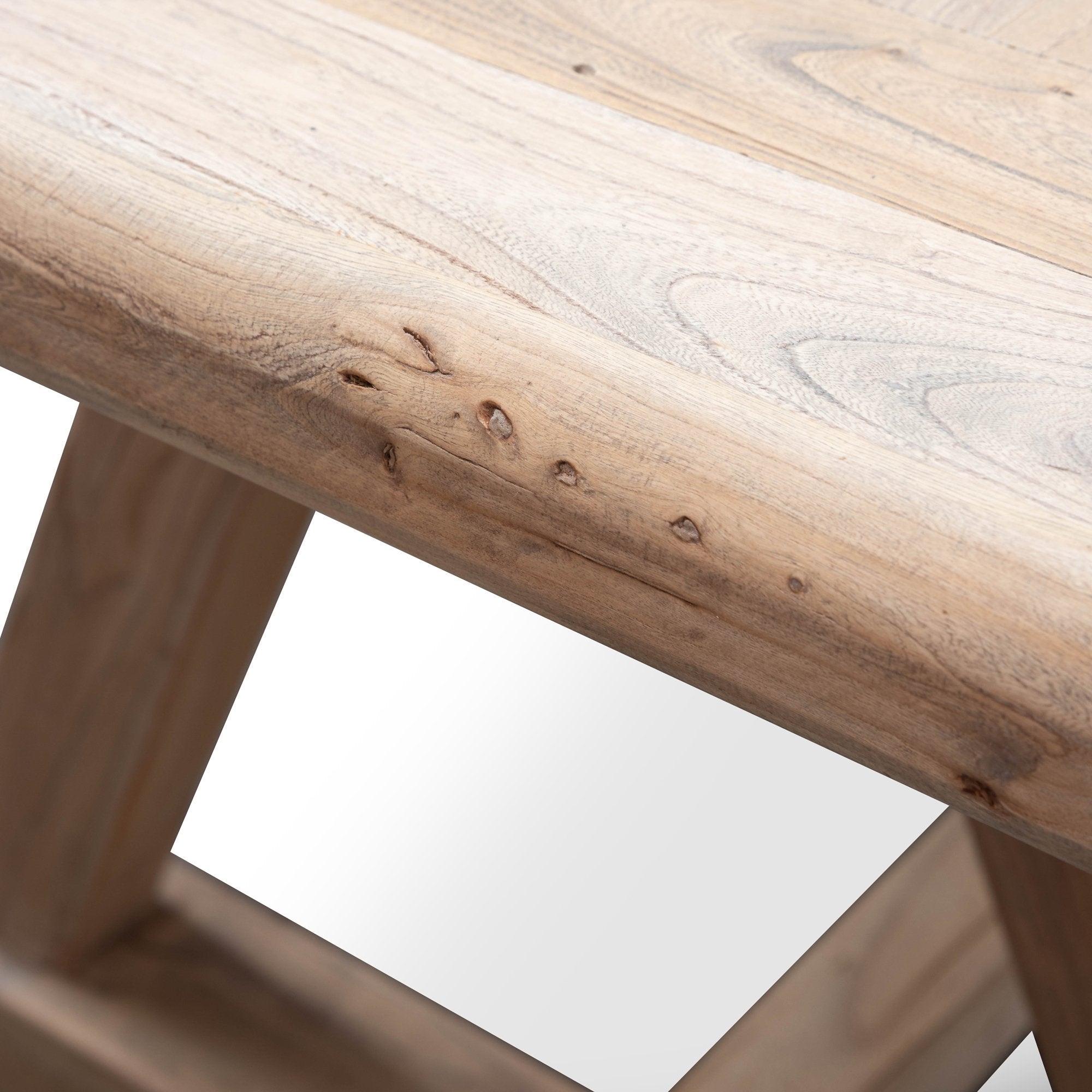 Hercules 8 Seater Reclaimed Elm Wood 2.4m Dining Table - Dining Tables