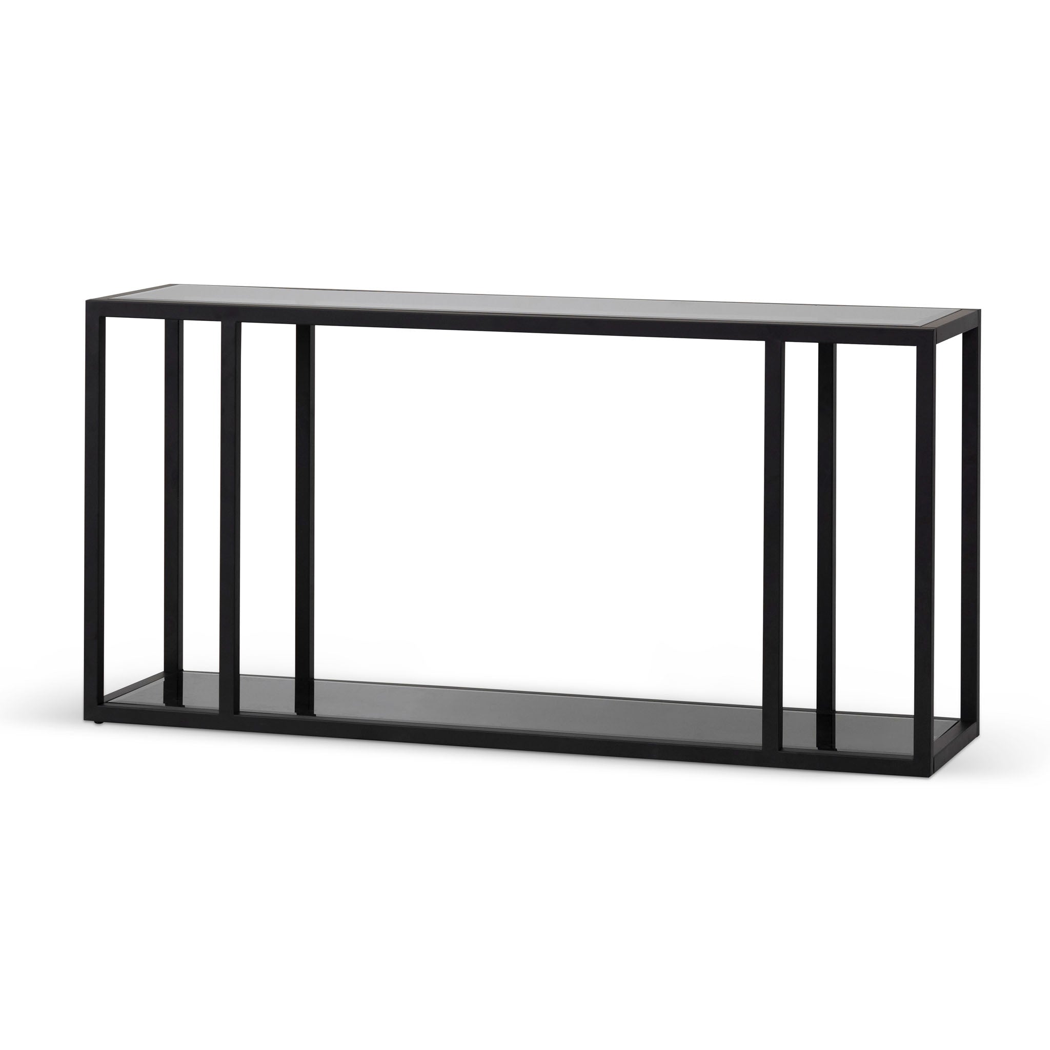 Hiroshi Grey Glass Console Table - Black - Console