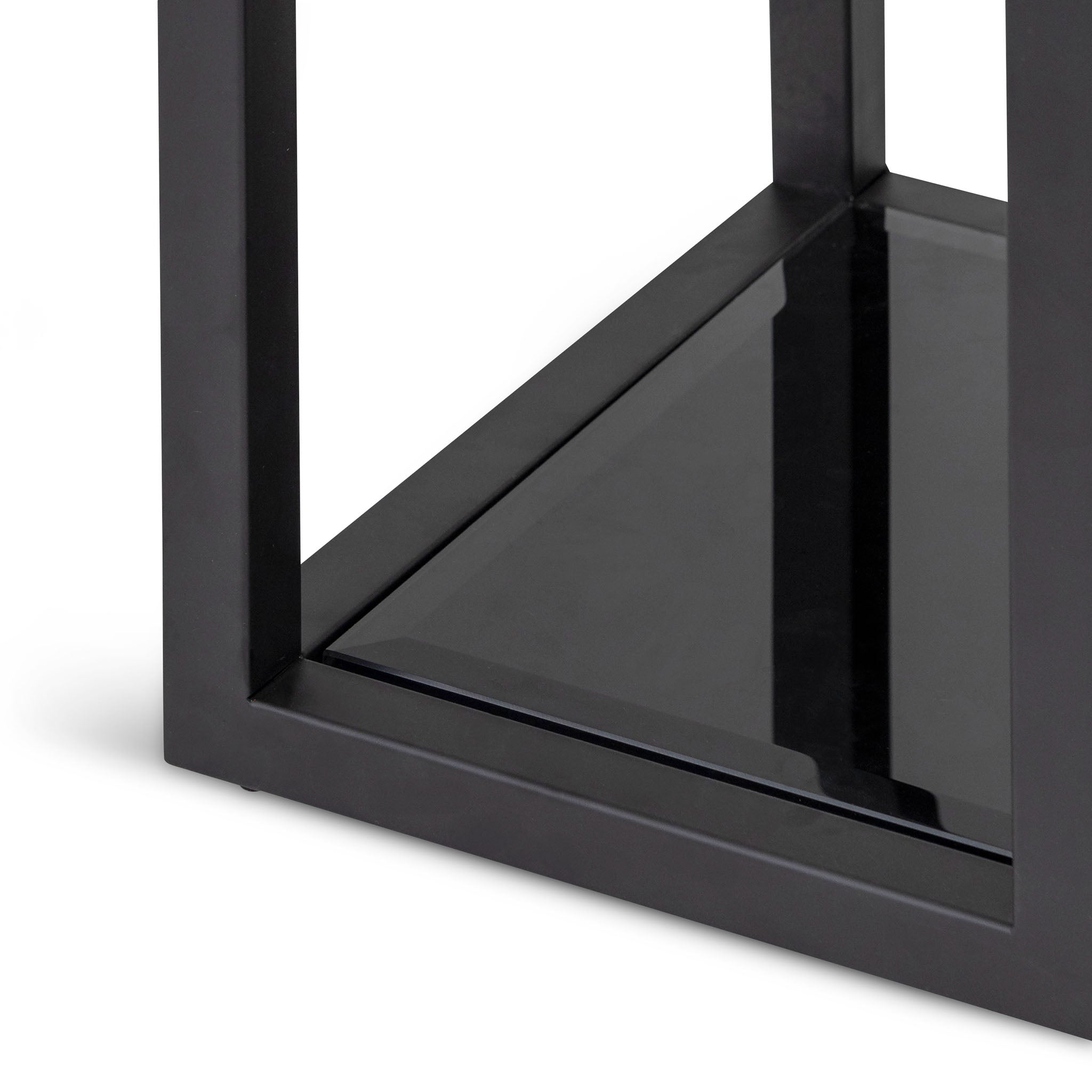 Hiroshi Grey Glass Console Table - Black - Console
