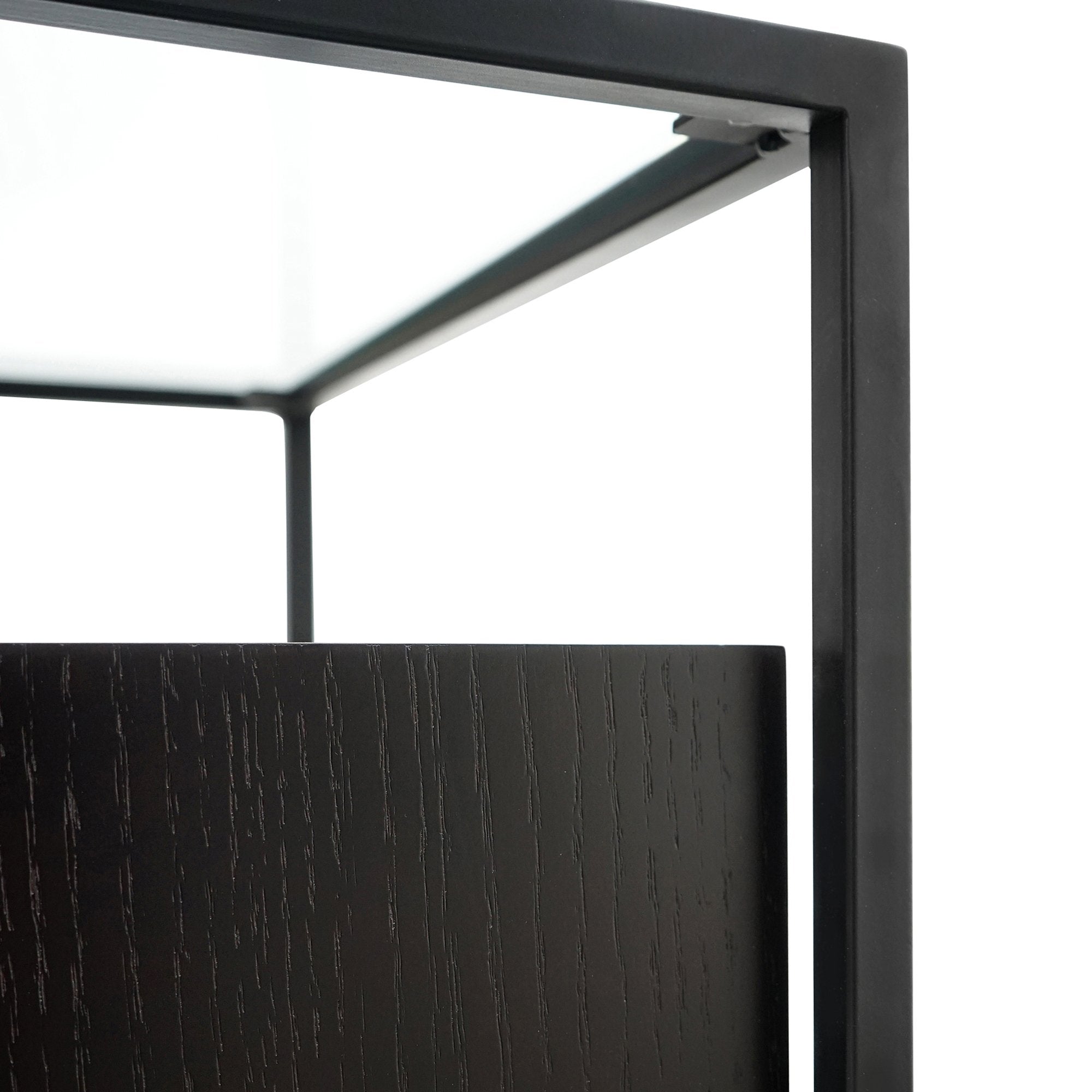 Iris Scandinavian Metal Frame Side Table - Full Black - Bedside Tables