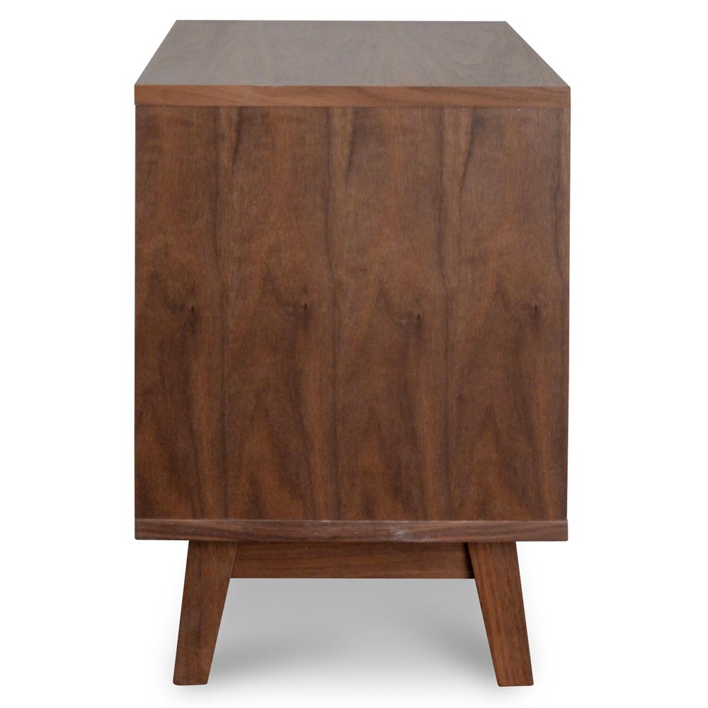 Ivy Wooden Bedside Table - Walnut - Bedside Tables