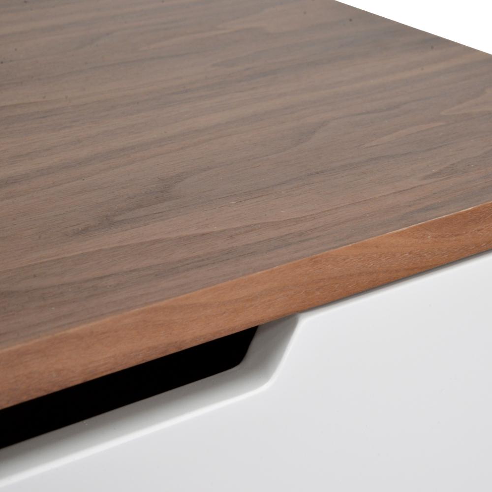 Ivy Wooden Bedside Table - Walnut - Bedside Tables