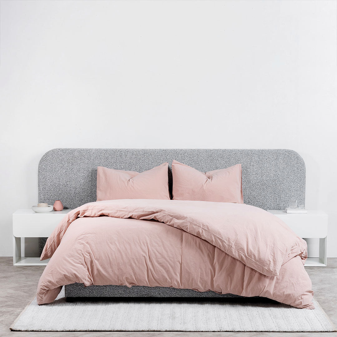 Jasper King Sized Bed Frame - Pepper Boucle - Beds