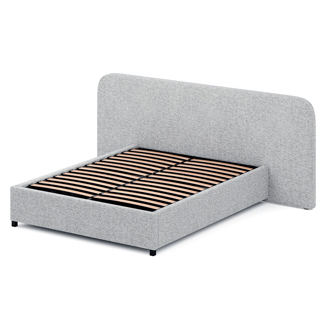Jasper King Sized Bed Frame - Pepper Boucle - Beds