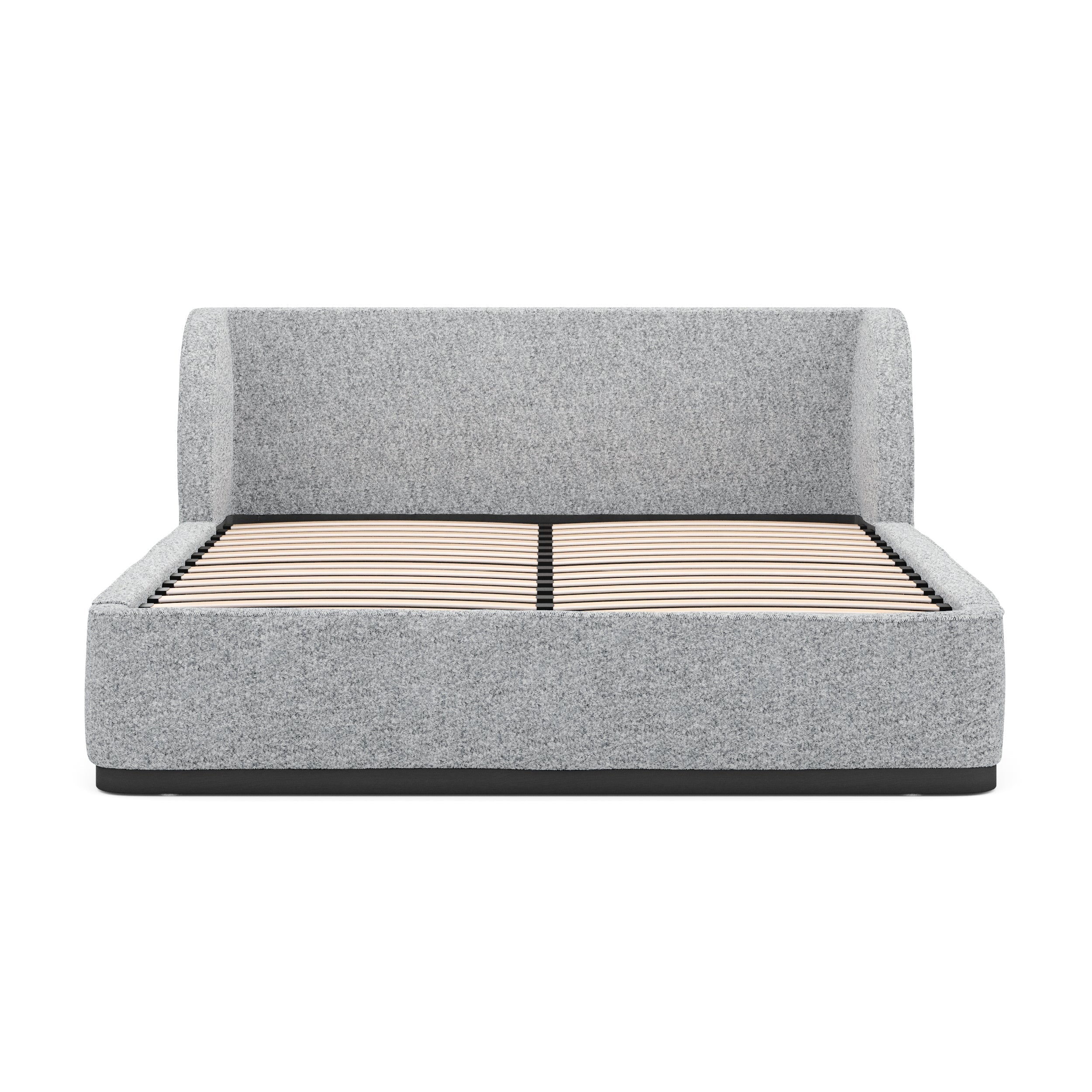 Jaxon Queen Bed Frame - Pepper Boucle - Beds