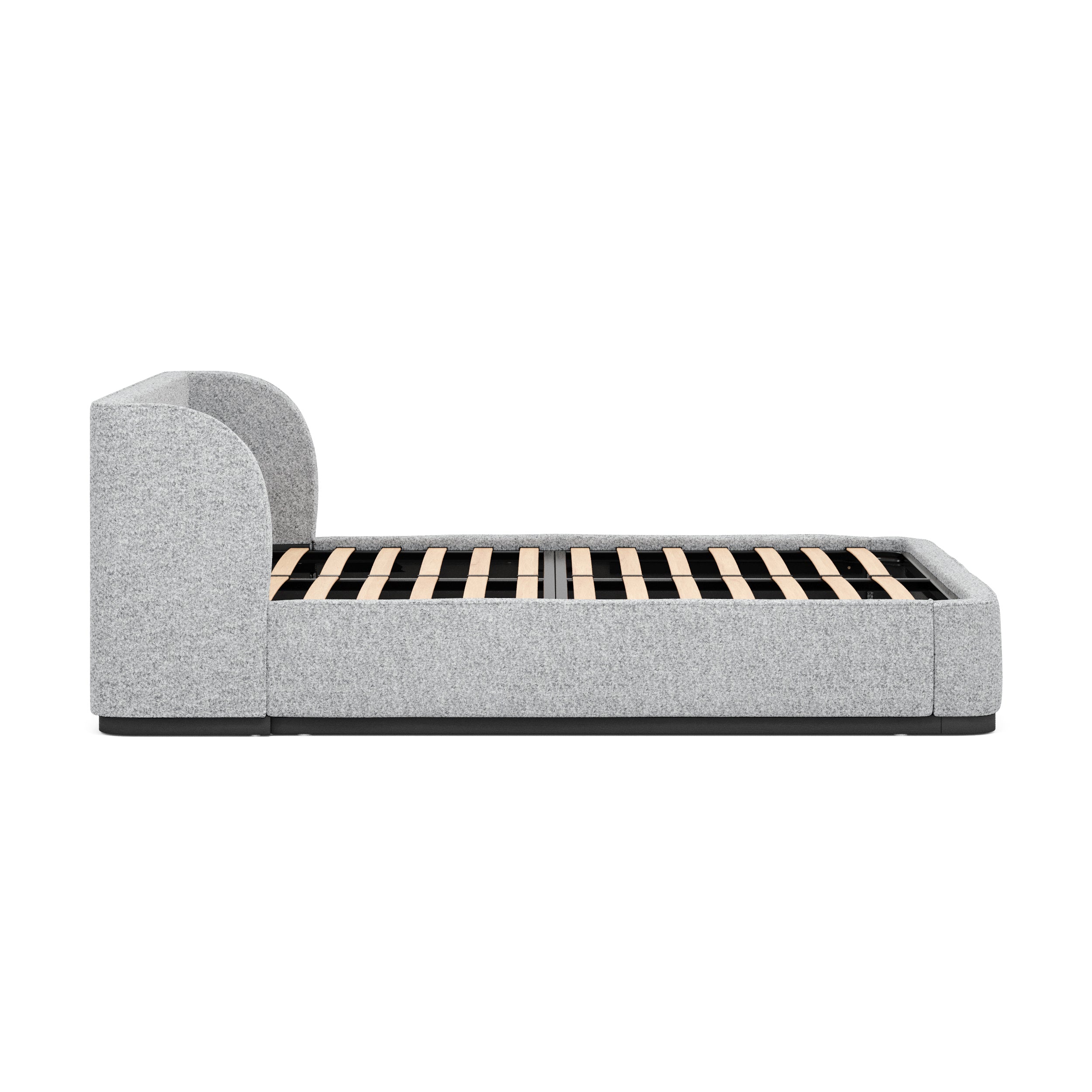 Jaxon Queen Bed Frame - Pepper Boucle - Beds