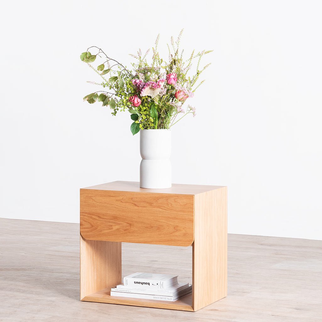 Kali Oak Bedside Table - Natural - Bedside Tables