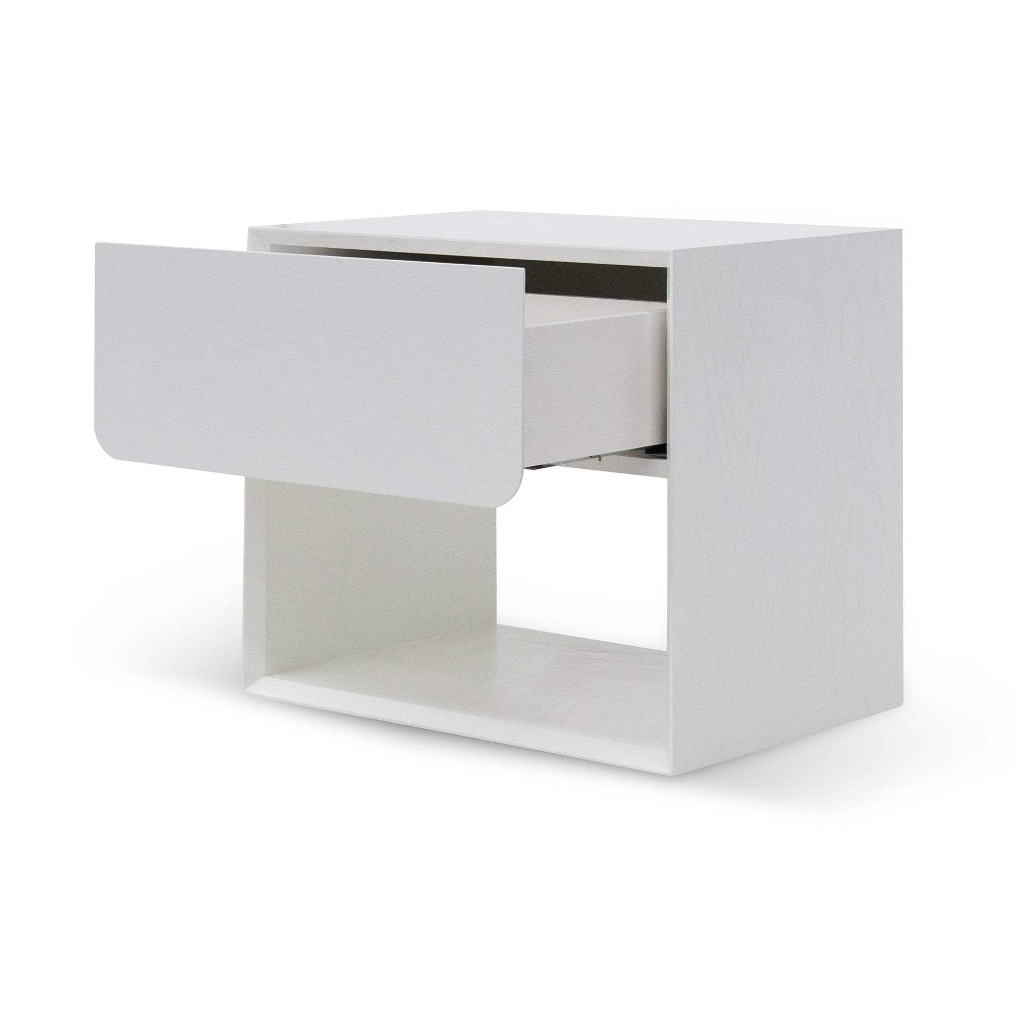 Kali Oak Bedside Table - White - Bedside Tables