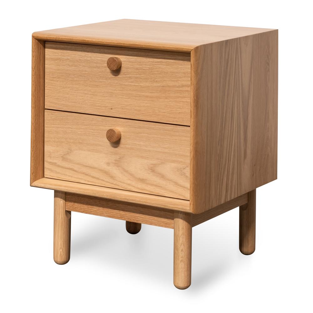 Kendrick 2 Drawer Side Table - Natural Oak - Bedside Tables
