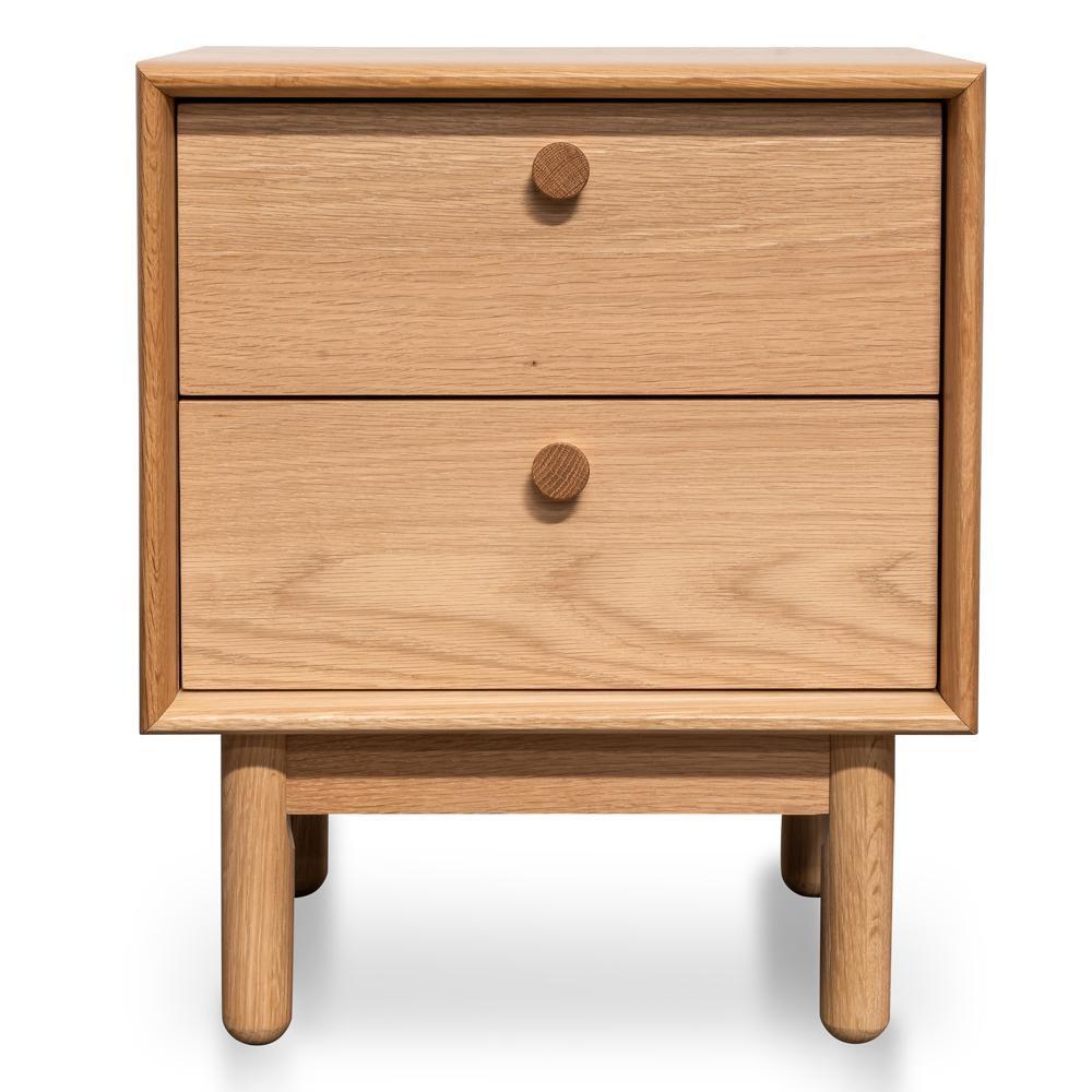 Kendrick 2 Drawer Side Table - Natural Oak - Bedside Tables
