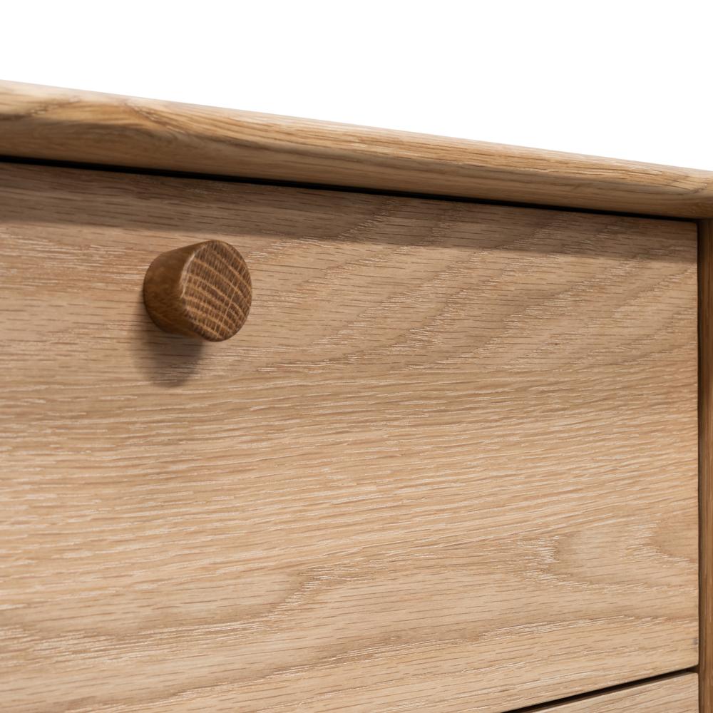Kendrick 2 Drawer Side Table - Natural Oak - Bedside Tables