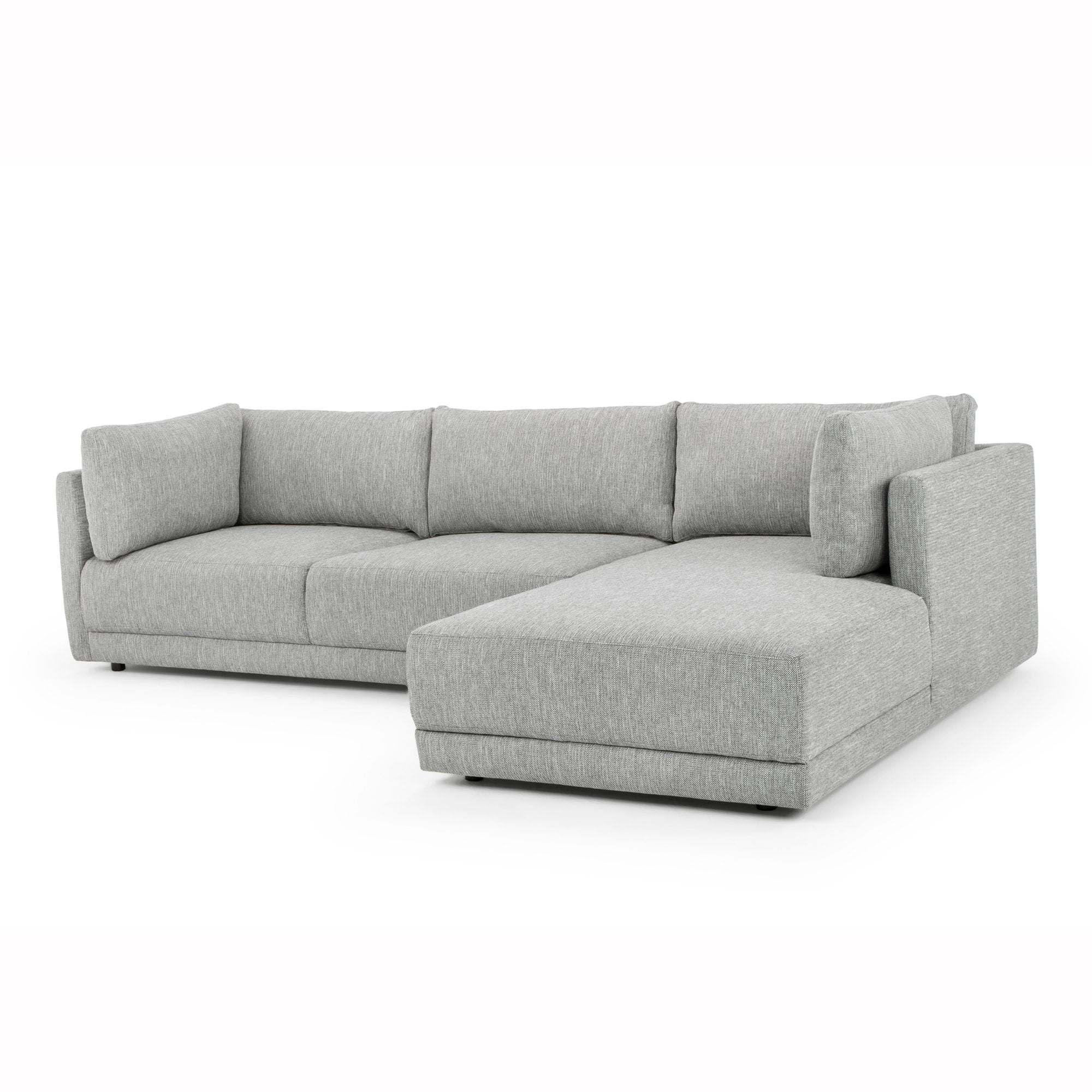 Kiera 3S Right Chaise Sofa - Graphite Grey - Sofas
