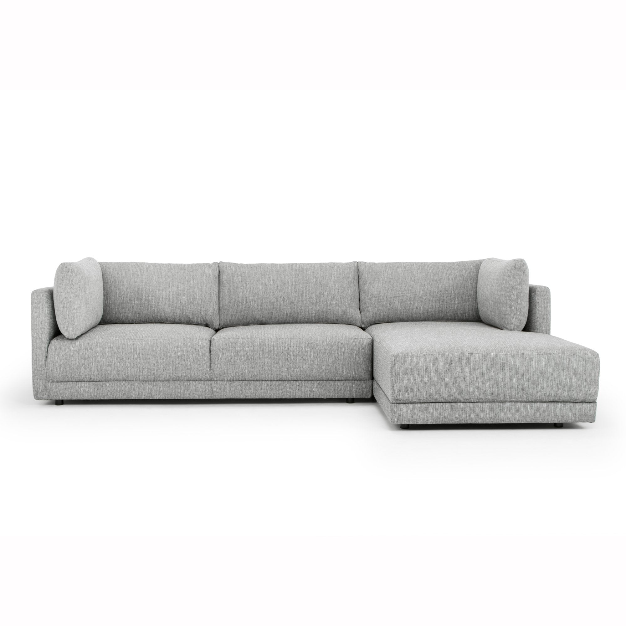 Kiera 3S Right Chaise Sofa - Graphite Grey - Sofas
