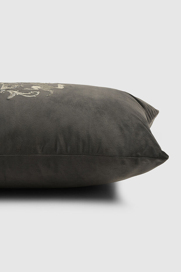 Knighthood Lumbar Pillow Cover , Grey - Pillow Covers