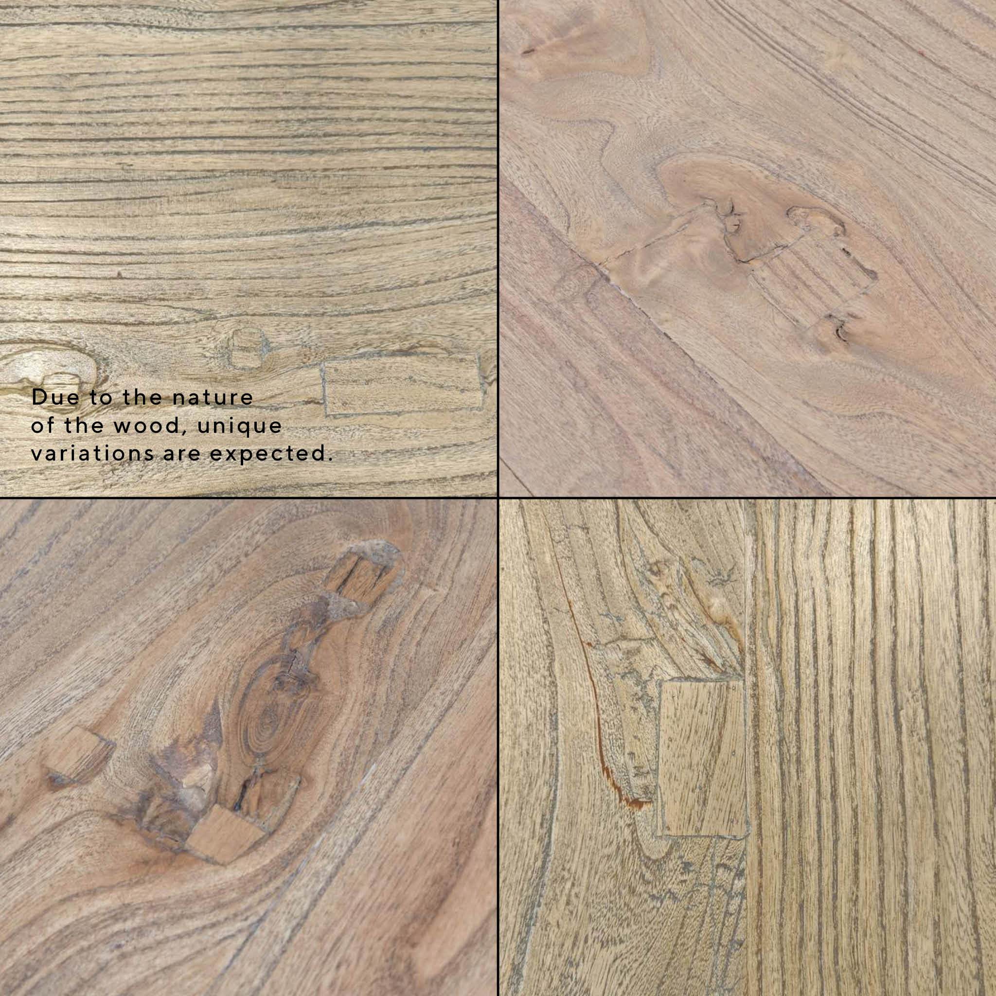 Lara Reclaimed 1.6m Round Dining Table - Natural Top and Black Base - Dining Tables