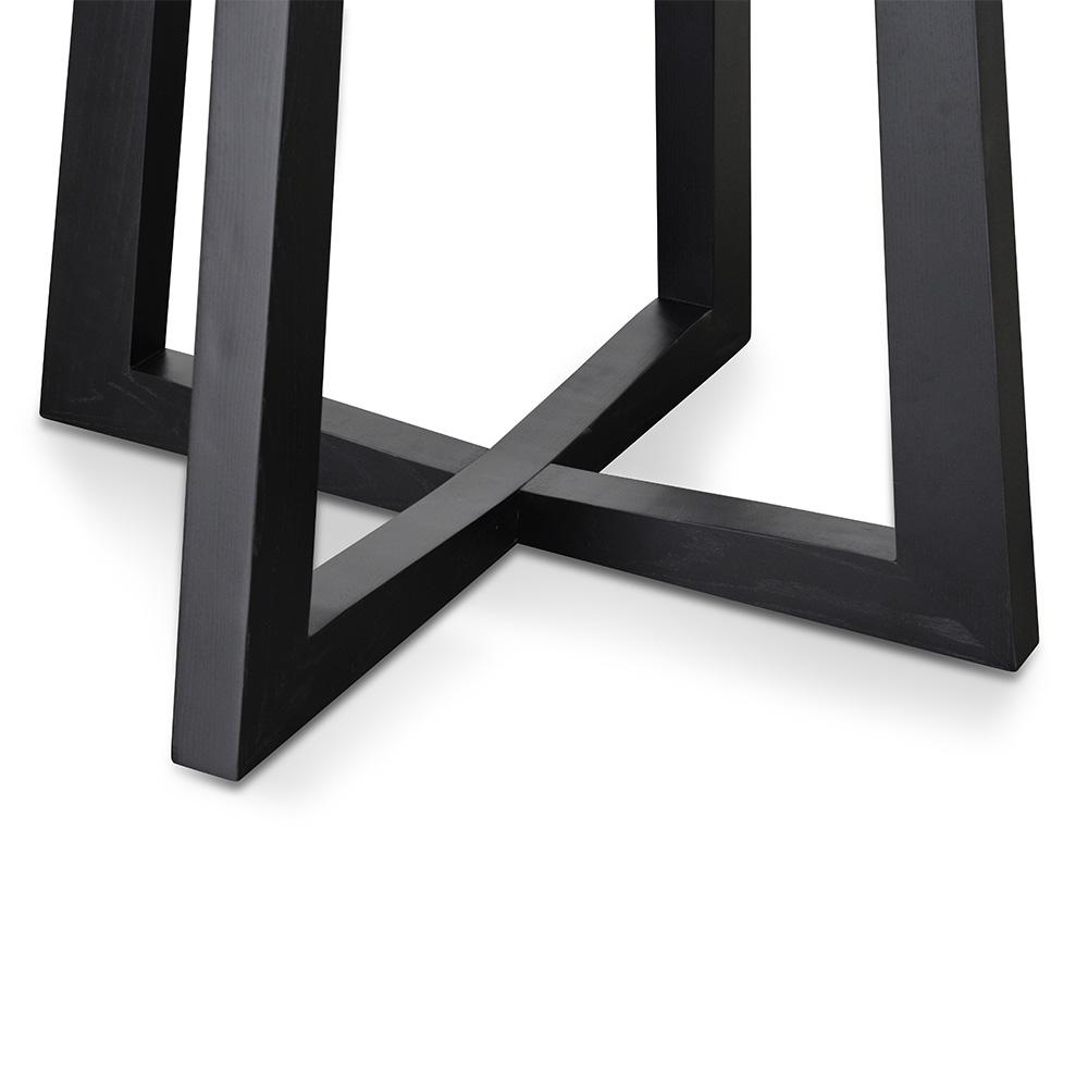 Leo 1.5m Round Wooden Dining Table - Black - Dining Tables
