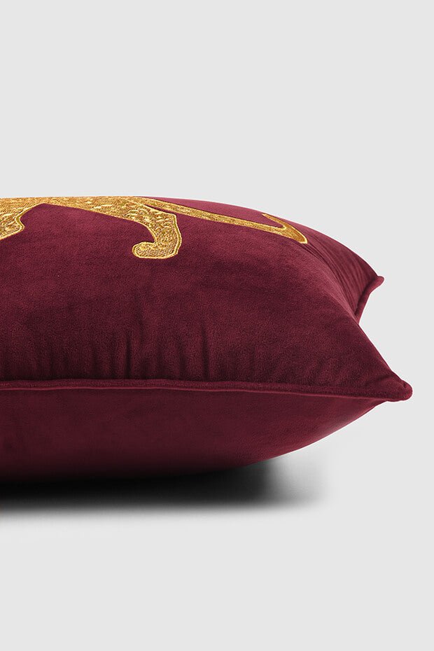 Leopard Velvet Pillow Cover , Red - Pillow Covers