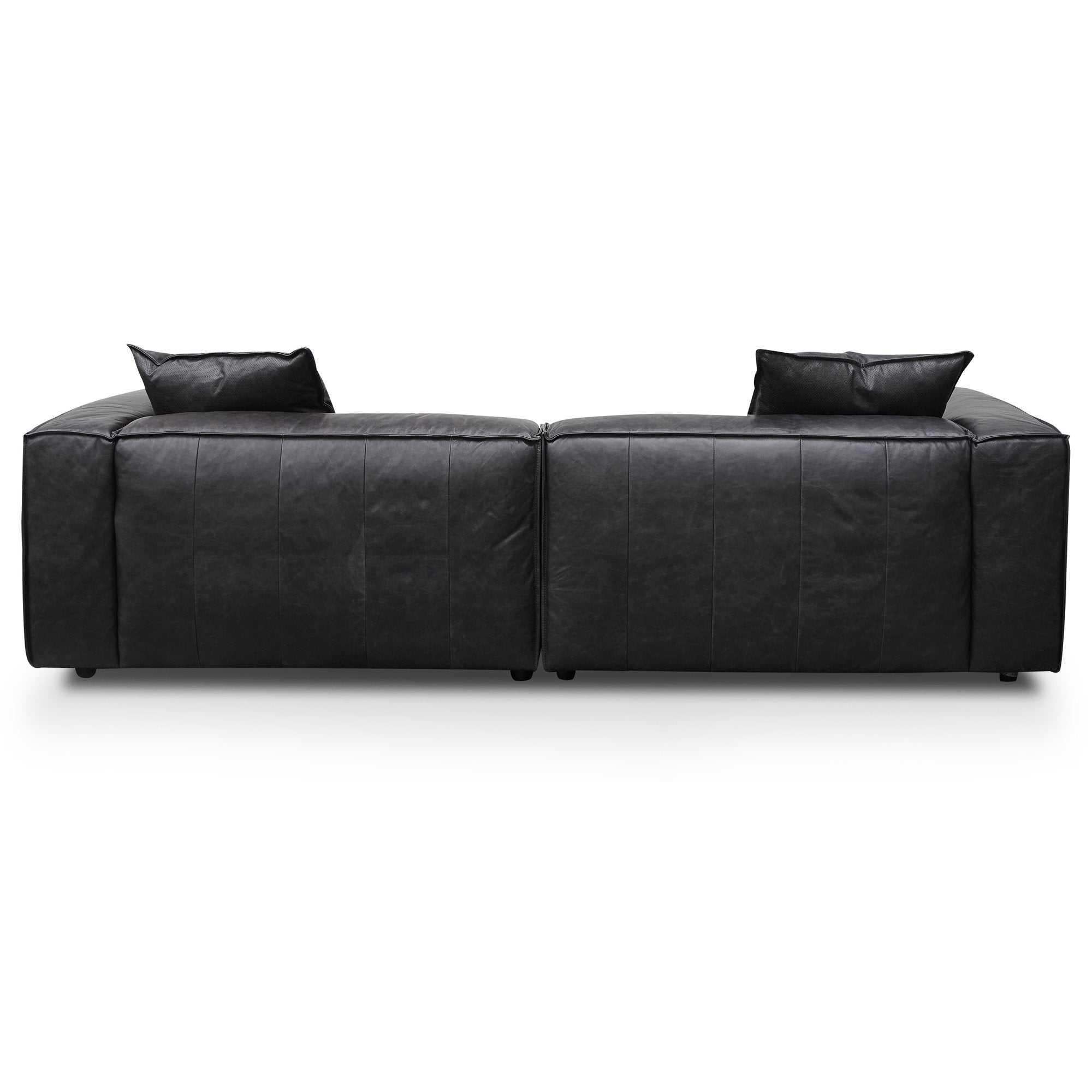 Loft 4S Sofa - Charcoal Leather - Sofas