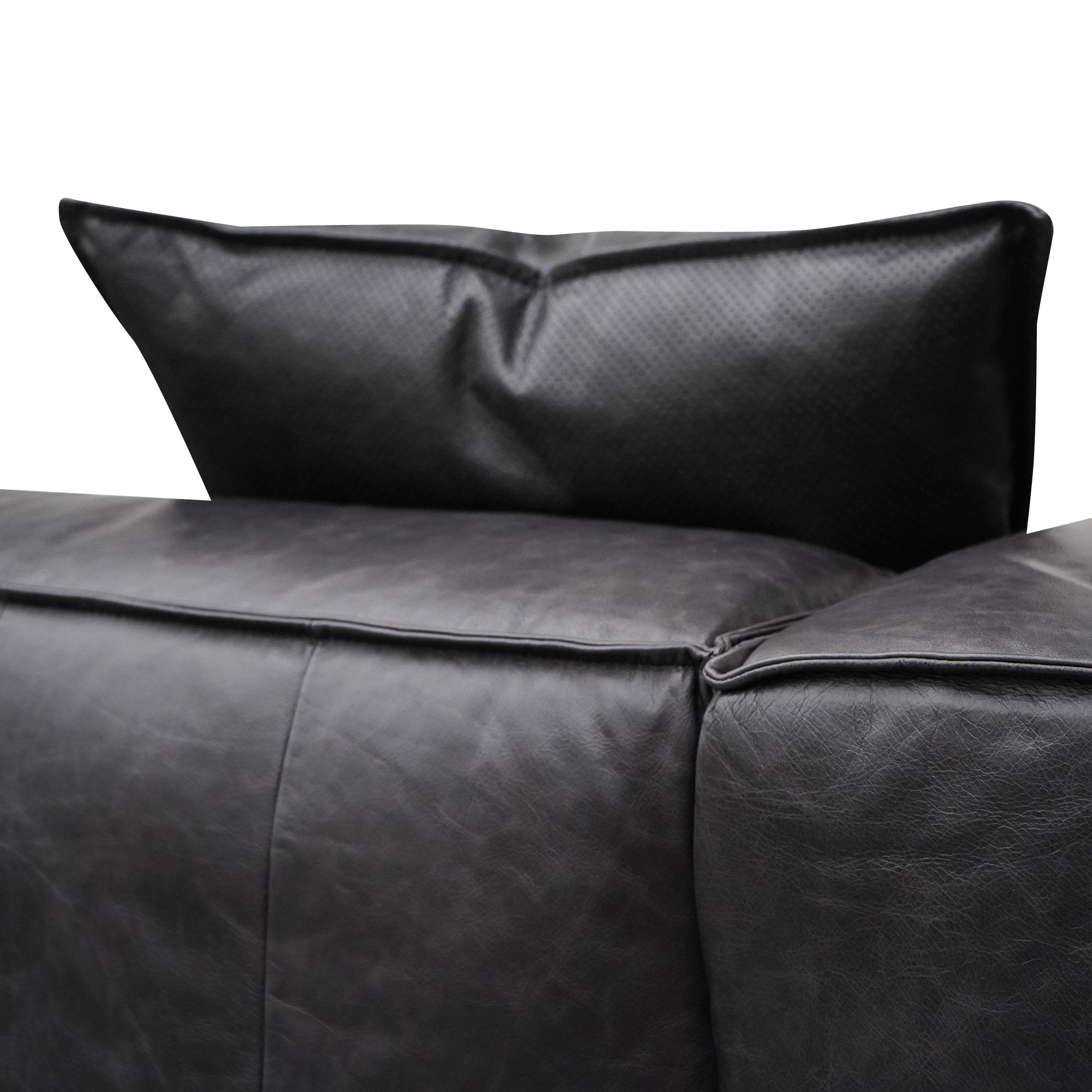 Loft 4S Sofa - Charcoal Leather - Sofas
