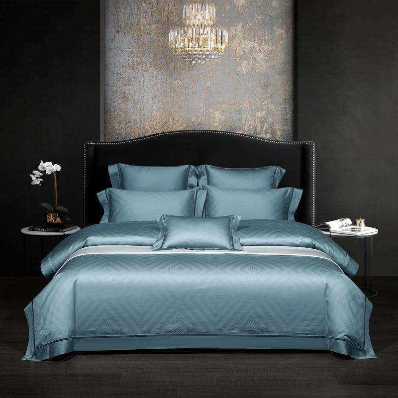Luxury Herringbone Duvet Cover Set (Egyptian Cotton, 1000 TC) - Duvet Covers
