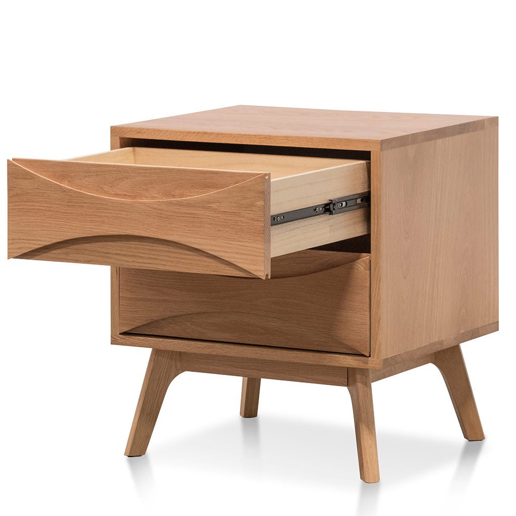 Mabel 2 Drawer Bedside Table - Natural - Bedside Tables
