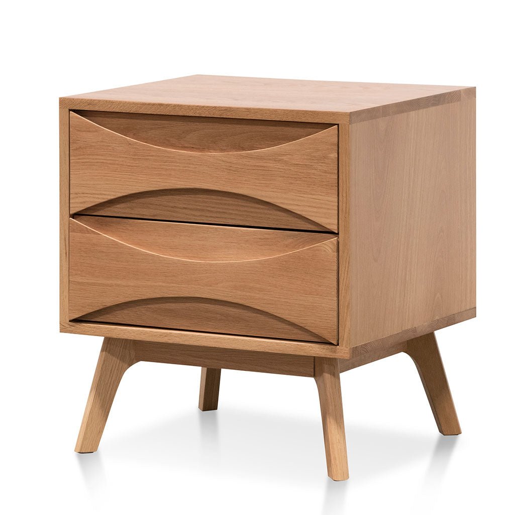 Mabel 2 Drawer Bedside Table - Natural - Bedside Tables