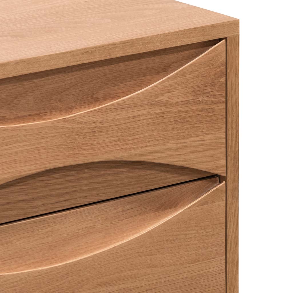 Mabel 2 Drawer Bedside Table - Natural - Bedside Tables